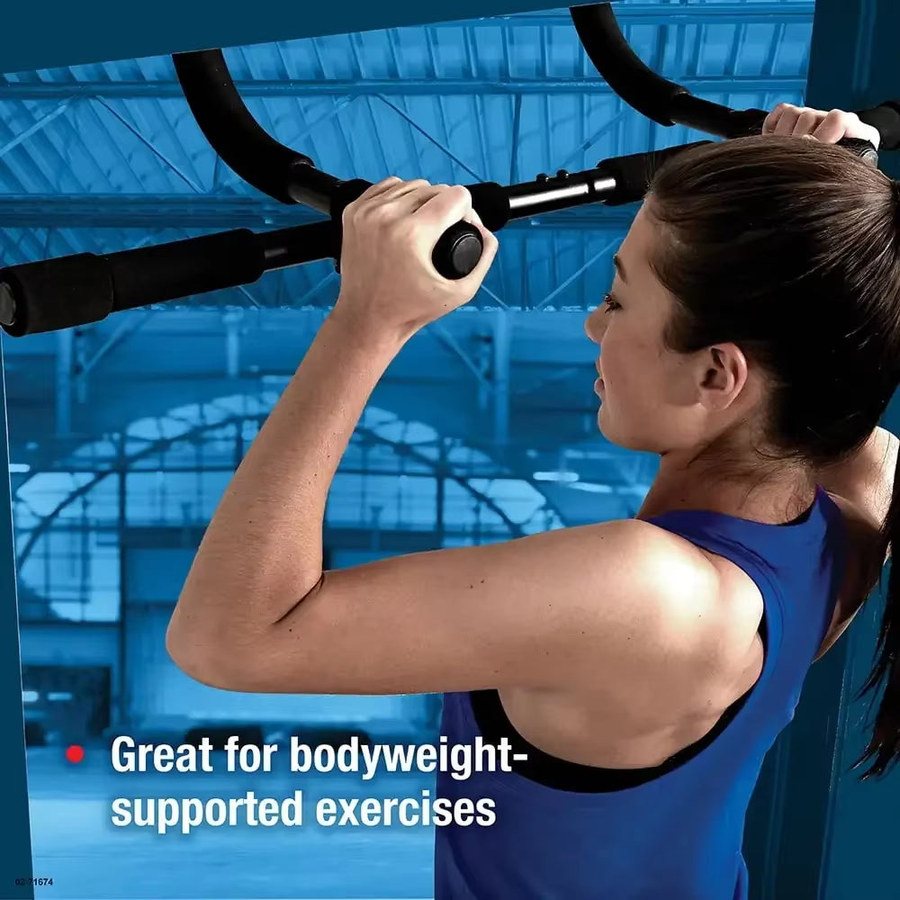 Adjustable Steel Pull-Up Bar for Doorways up to 32" | Professional Grade Thick Gauge Steel Frame for Home Gym