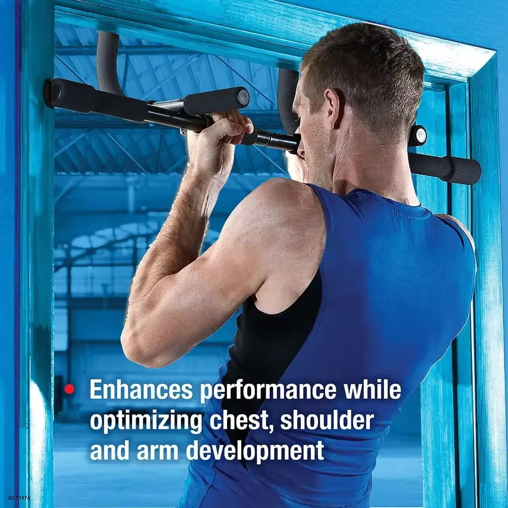 Adjustable Steel Pull-Up Bar for Doorways up to 32" | Professional Grade Thick Gauge Steel Frame for Home Gym