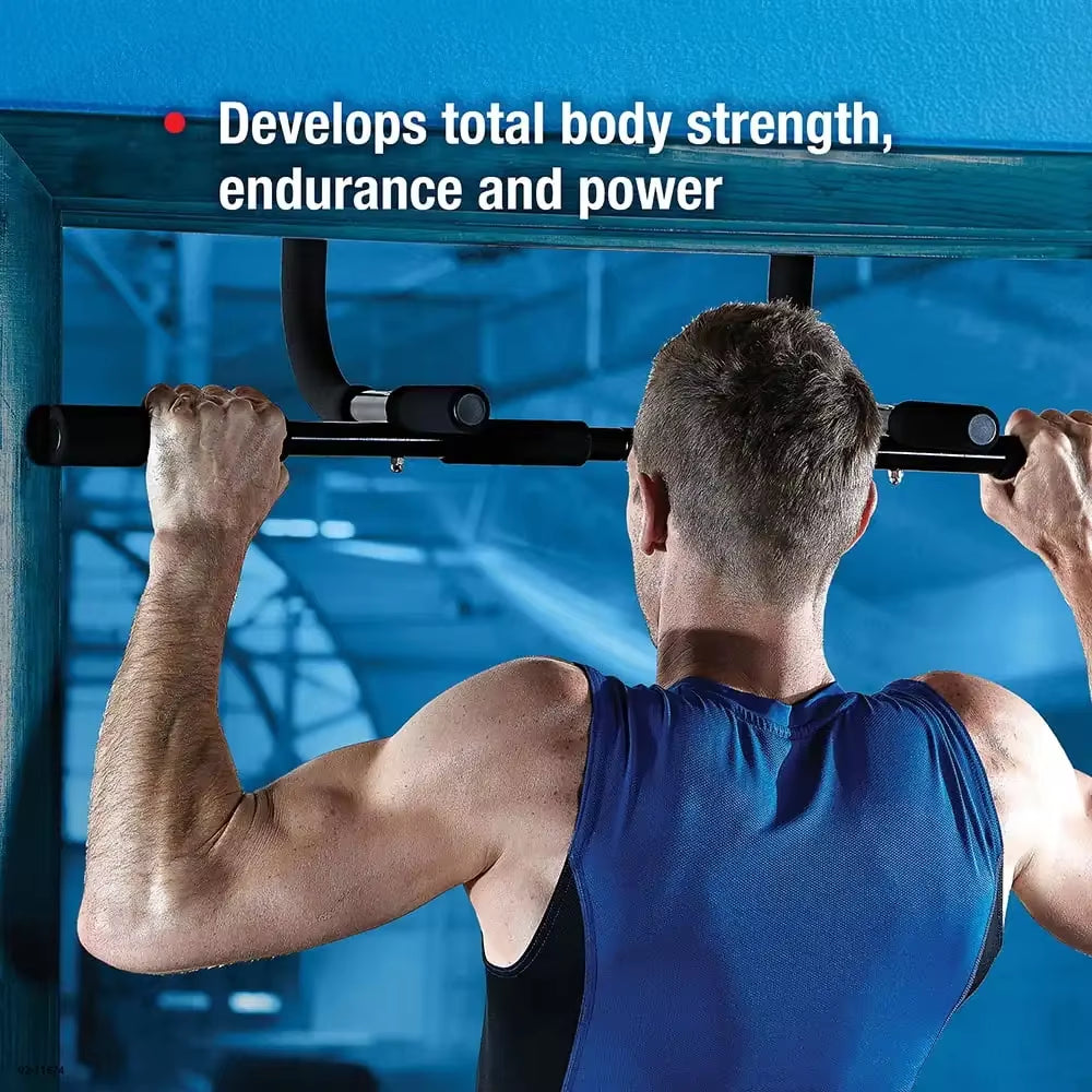 Adjustable Steel Pull-Up Bar for Doorways up to 32" | Professional Grade Thick Gauge Steel Frame for Home Gym