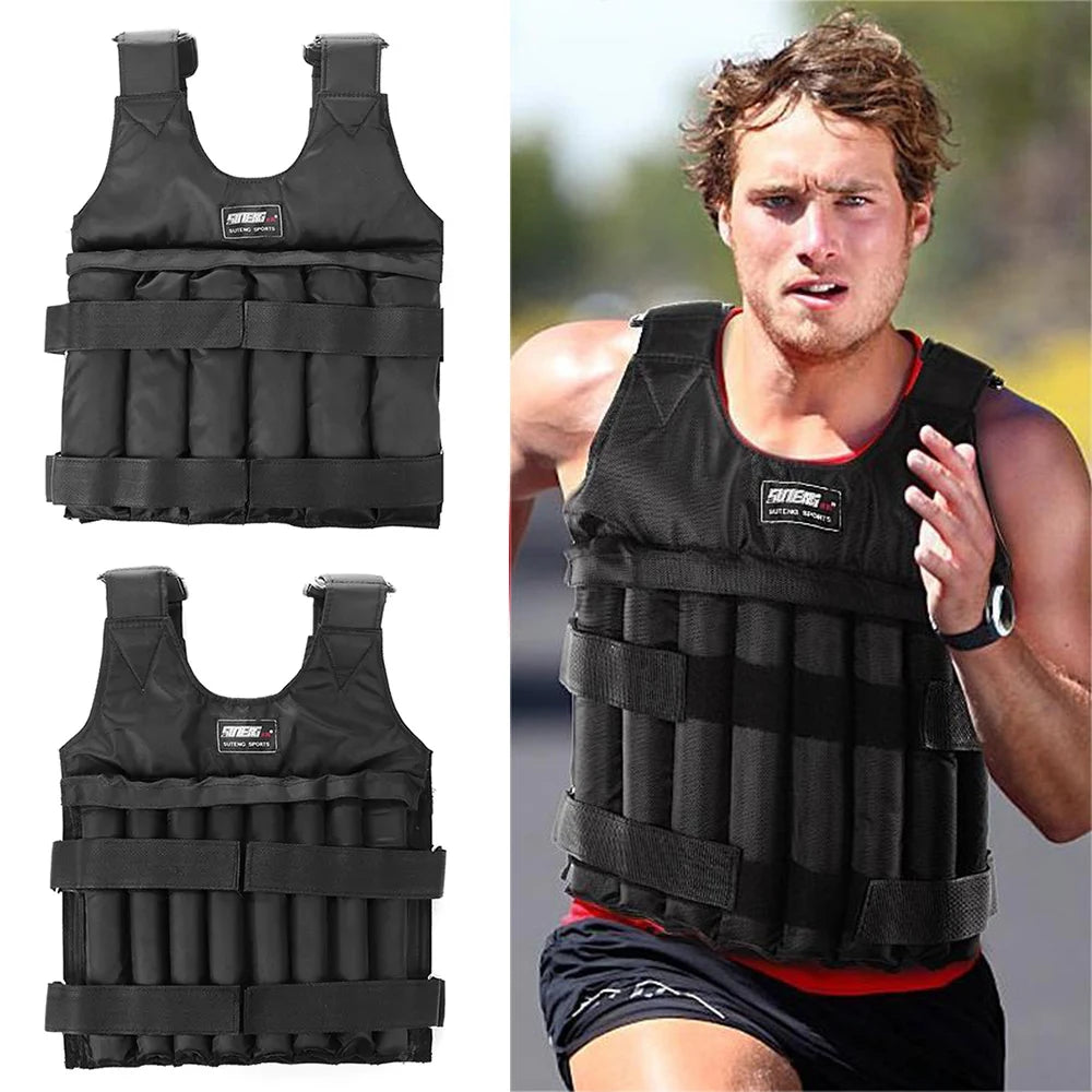 3/15/35Kg Weight Training Suit Empty Bag Fitness Running Vest Adjustable Weight Jacket Workout Equipment for Workout Jogging
