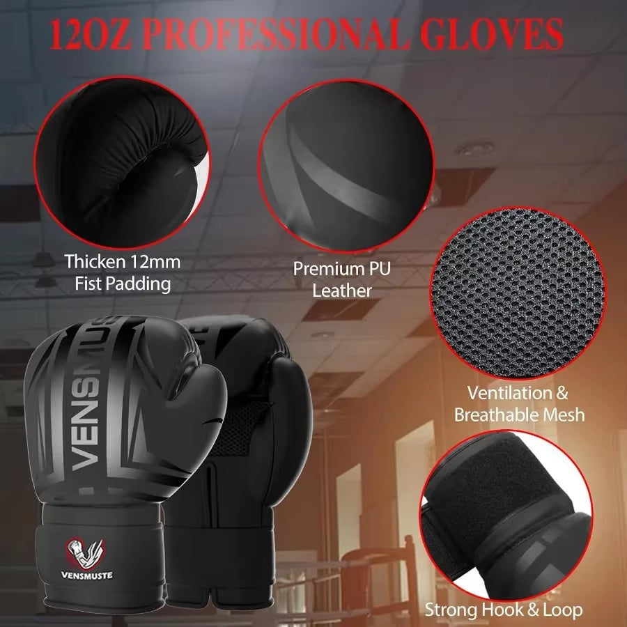 4FT Oxford Heavy Duty Punching Bag Set for Adults with 12OZ Boxing Gloves Chains Hand Wraps and Accessories Ideal for Home Gym