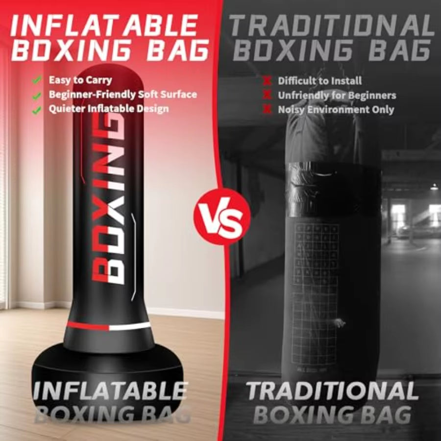 Freestanding Punching Bag for Adult Teens 70 Heavy Punching Bag with Boxing Gloves and Electric Air Pump for Beginners Kickboxi