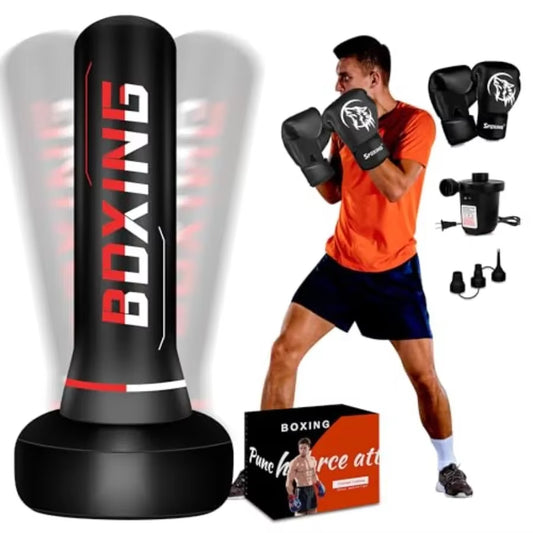 Freestanding Punching Bag for Adult Teens 70 Heavy Punching Bag with Boxing Gloves and Electric Air Pump for Beginners Kickboxi