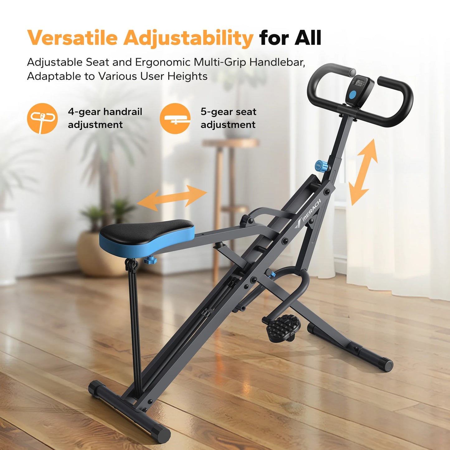 Squat Machine 2In1 Squat Rowing Machine Easy Setup Foldable Exercise Equipment Glute Trainer Machine Glutes Leg Home Fit