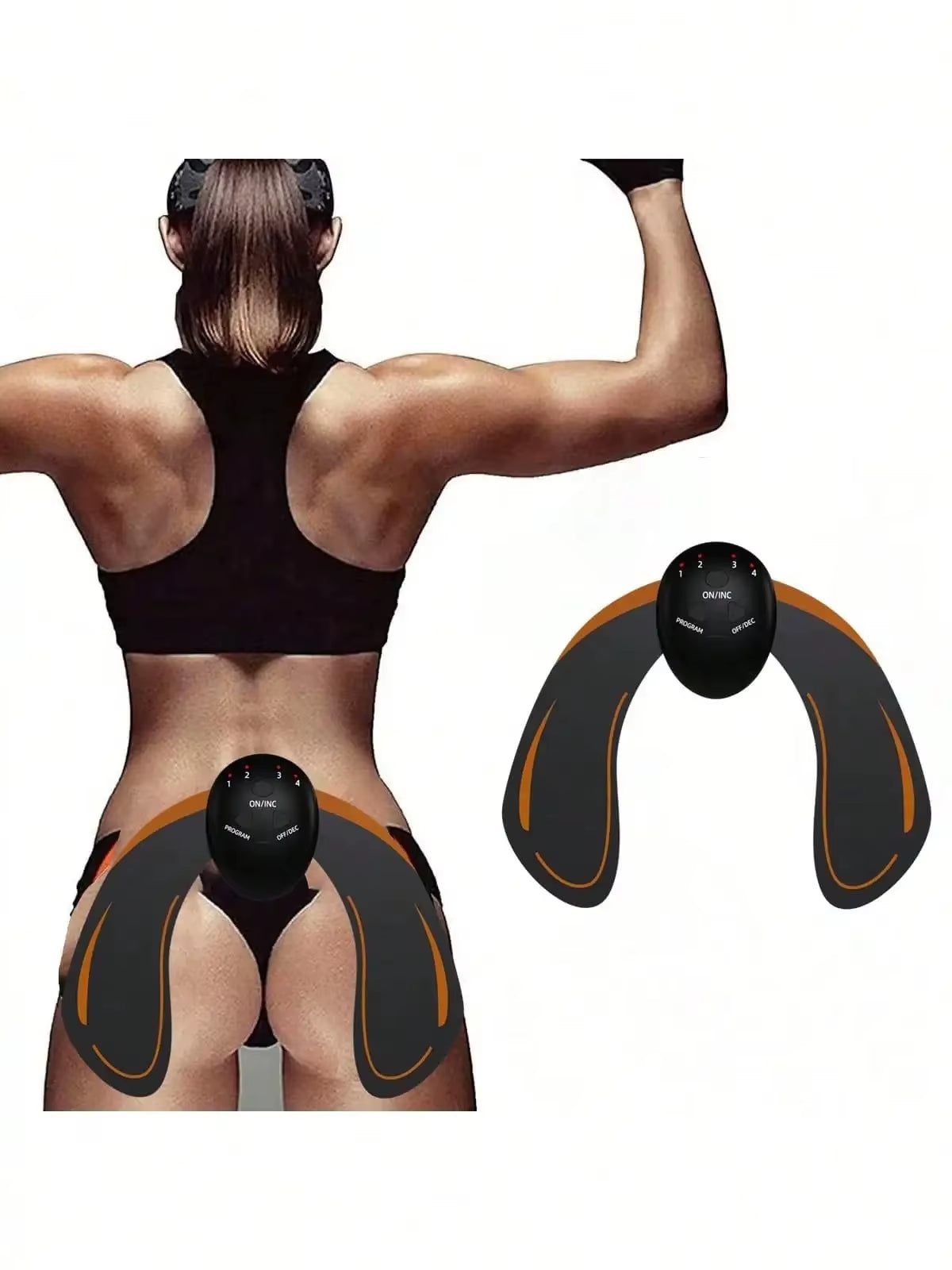 Hip & Waist EMS Toning Fitness Belt with Vibration Massage for Home Workout & Muscle Relaxation