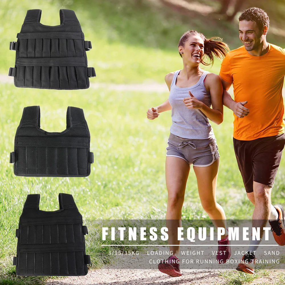 3/15/35Kg Weight Training Suit Empty Bag Fitness Running Vest Adjustable Weight Jacket Workout Equipment for Workout Jogging